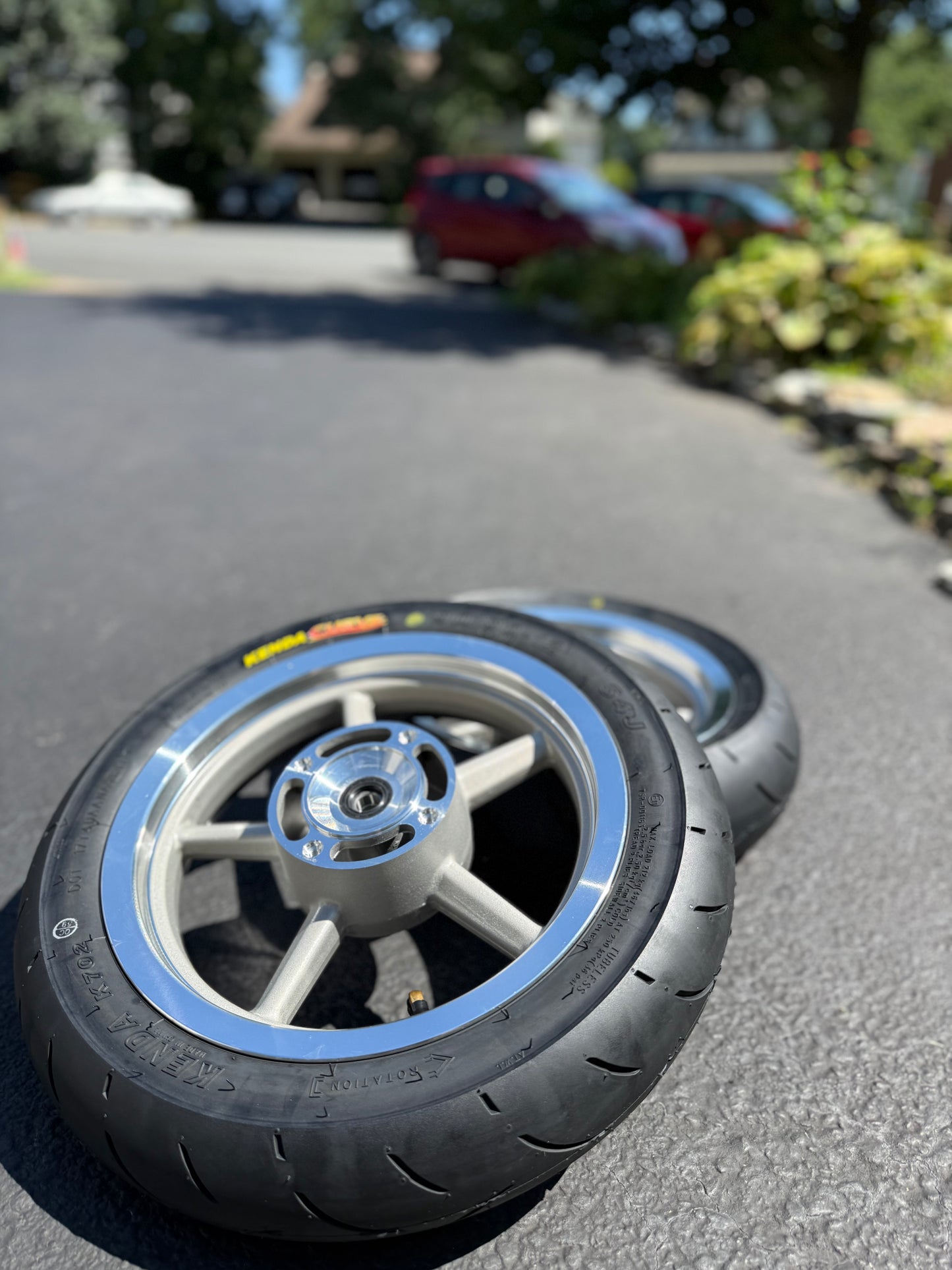 12-Inch Chrome SuperMoto Wheels for Tuttio/Yozma/Razor Etc.